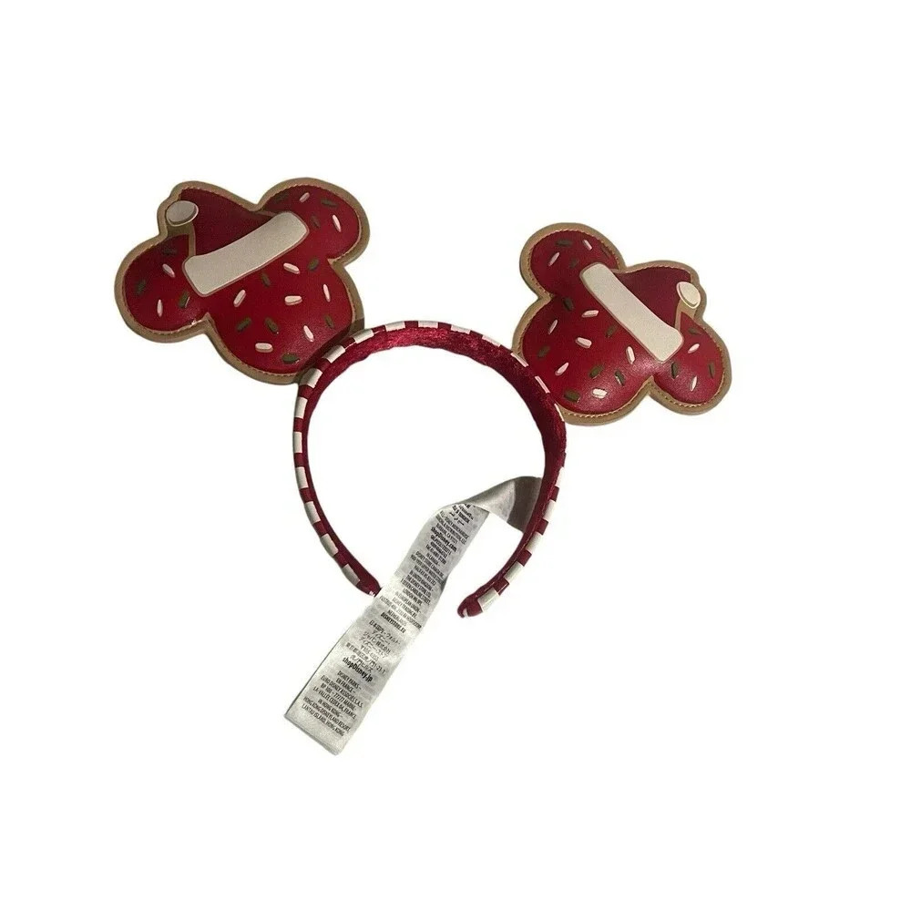 Disney Parks Cookie Christmas Holiday Mickey Minnie Mouse Ears Headband
